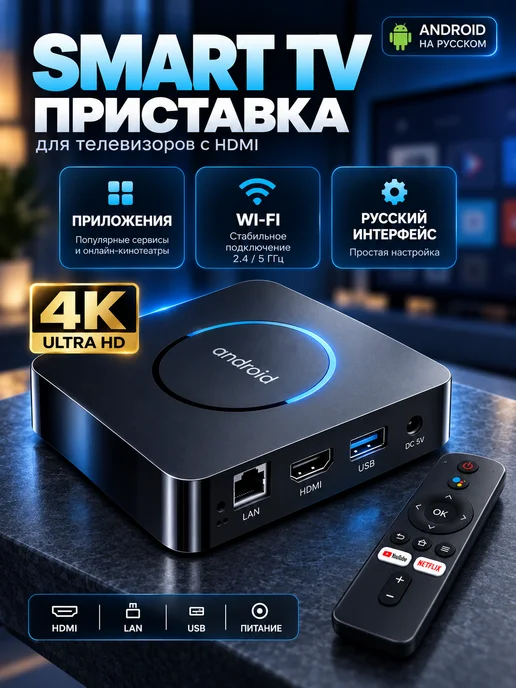 Smart TV приставка для телевизора